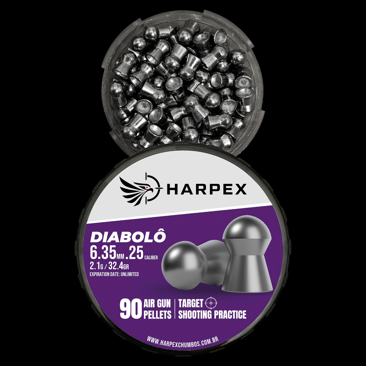 Diabolo .25 Caliber - 90 pellets