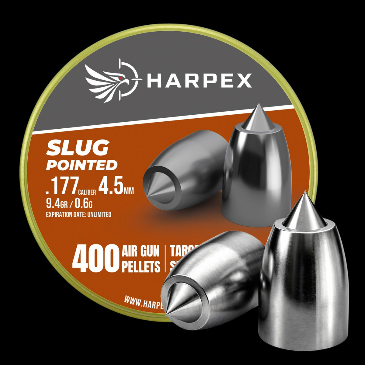 Slug Pointed .177 Caliber - 400 pellets