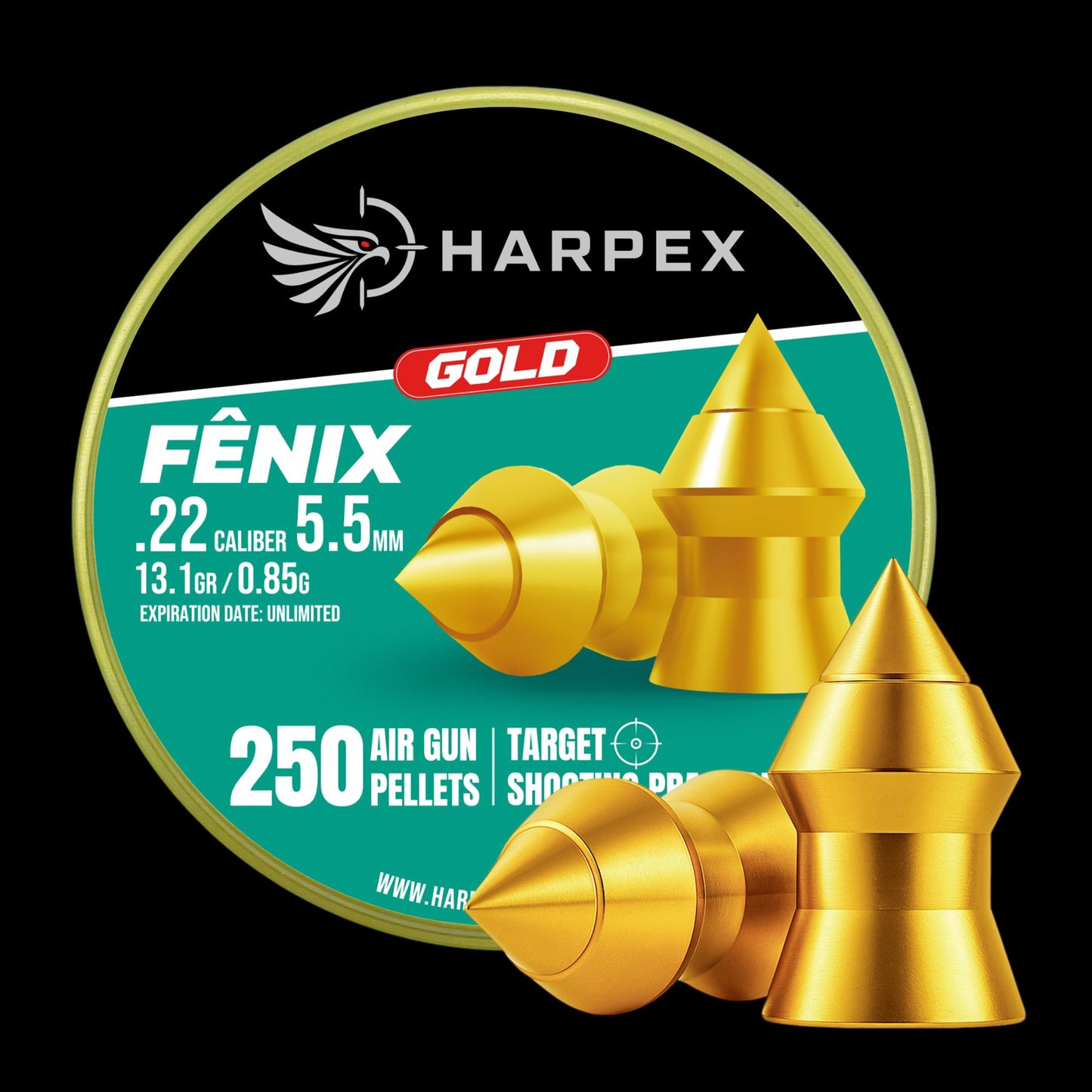 Fenix Gold .22 Caliber - 250 pellets