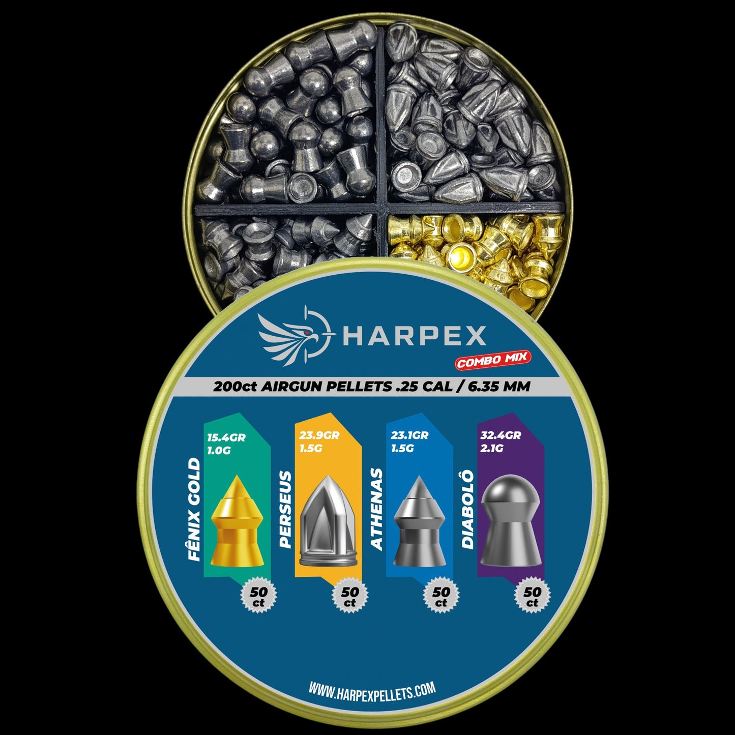 Combo Mix .25 Caliber - 200 pellets
