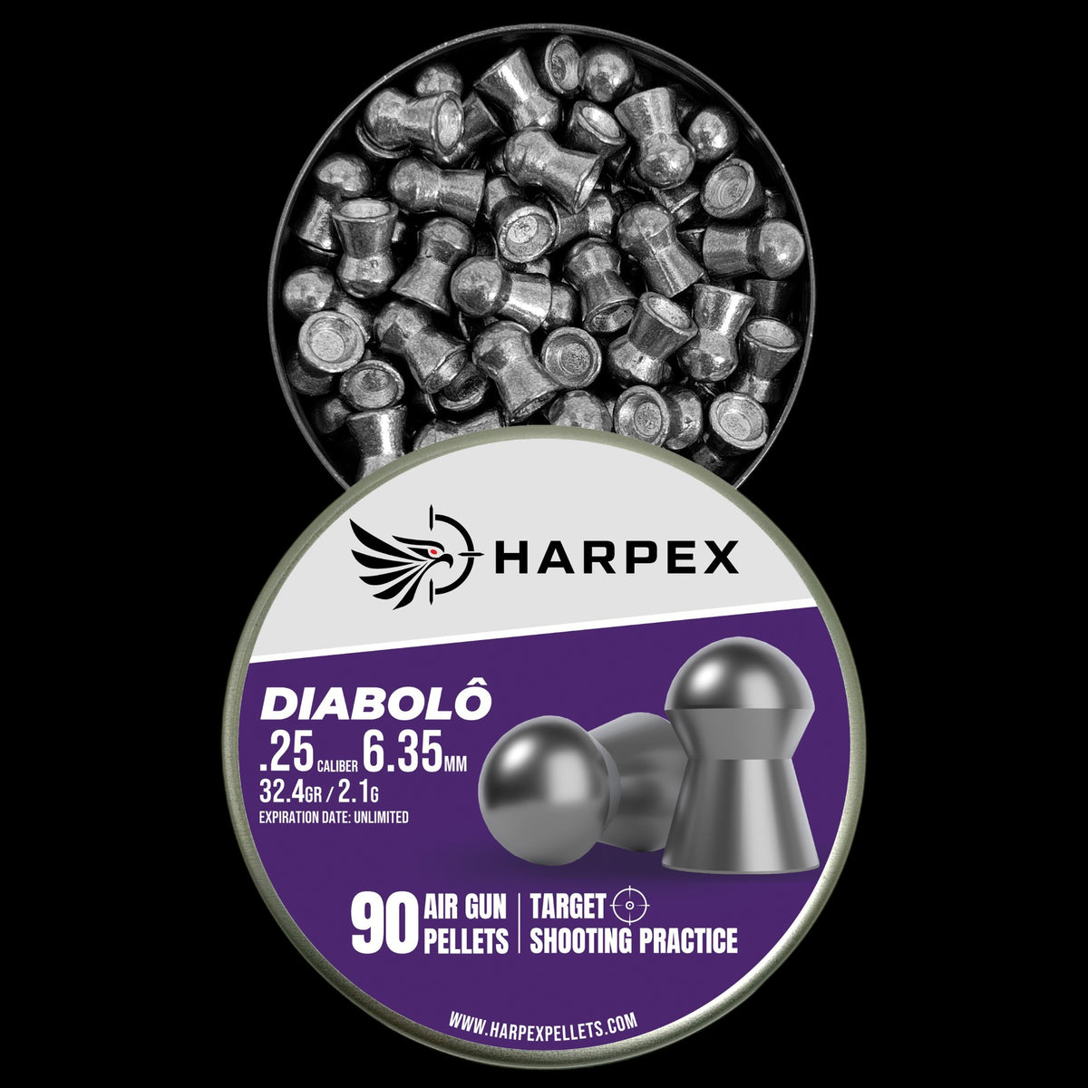 Diabolo .25 Caliber - 90 pellets