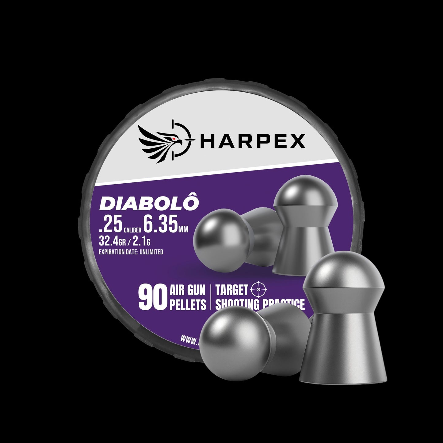 Diabolo .25 Caliber - 90 pellets