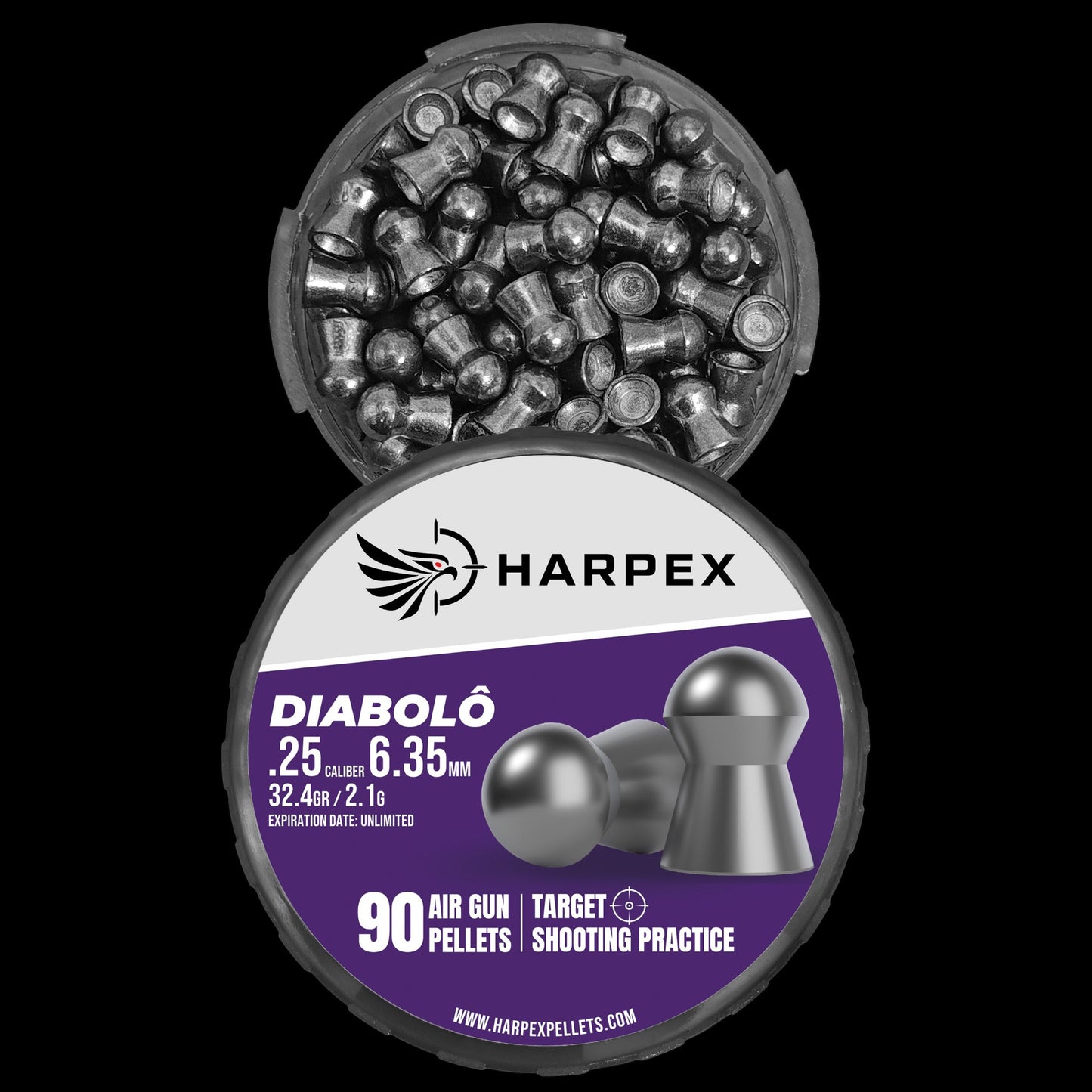 Diabolo .25 Caliber - 90 pellets