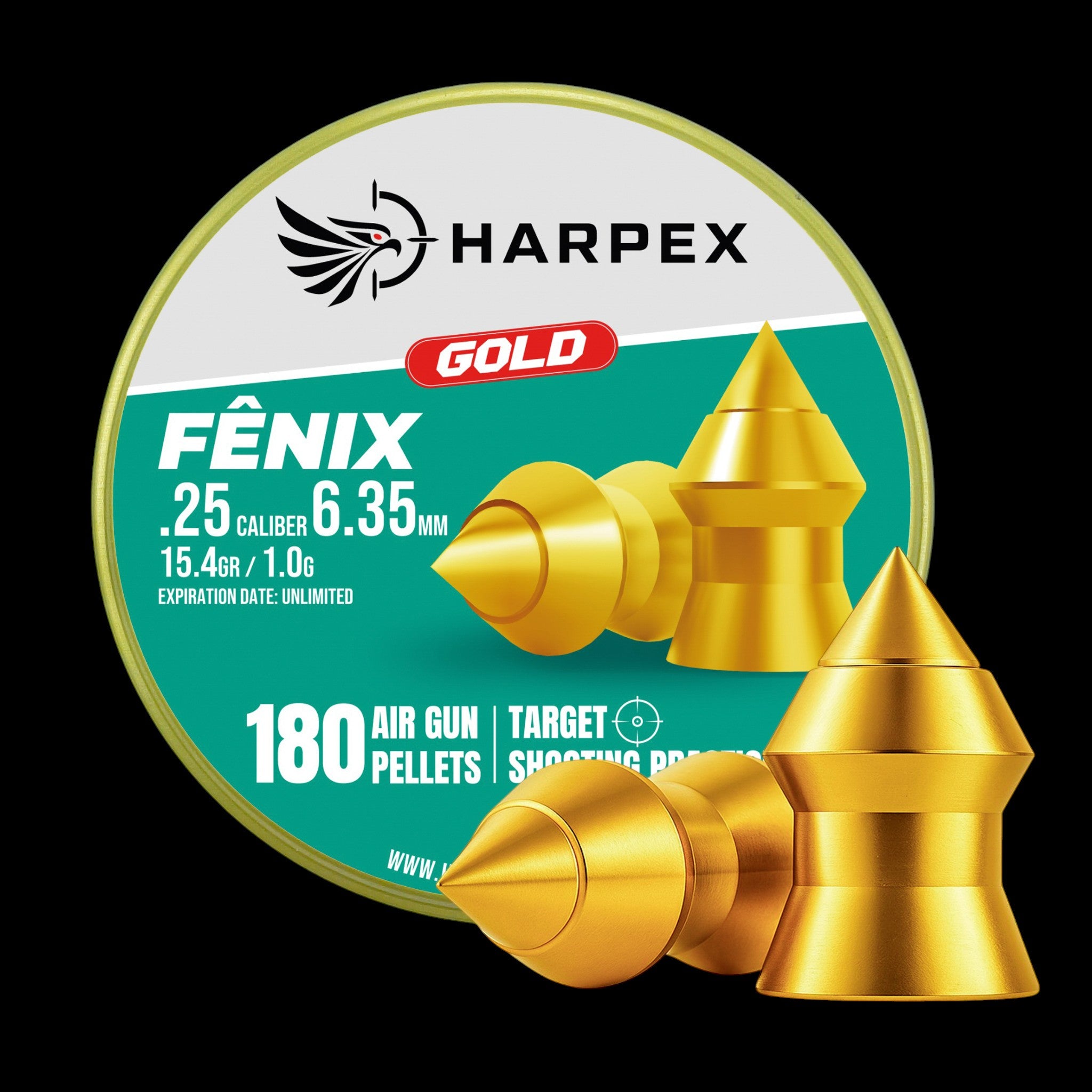 Fenix Gold .25 Caliber - 180 pellets – Harpex