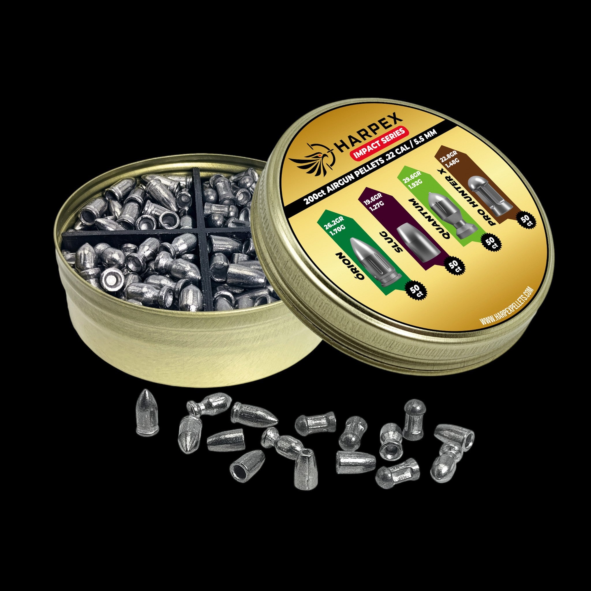 Impact Series .22 Caliber - 200 pellets – Harpex