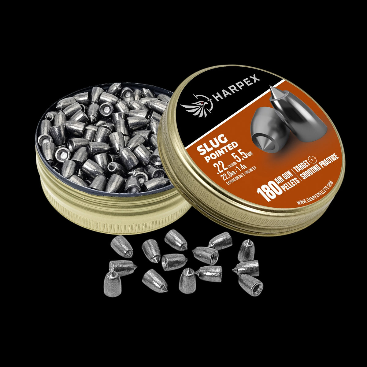 Slug Pointed .22 Caliber - 180 pellets