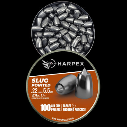 Slug Pointed .22 Caliber - 100 pellets