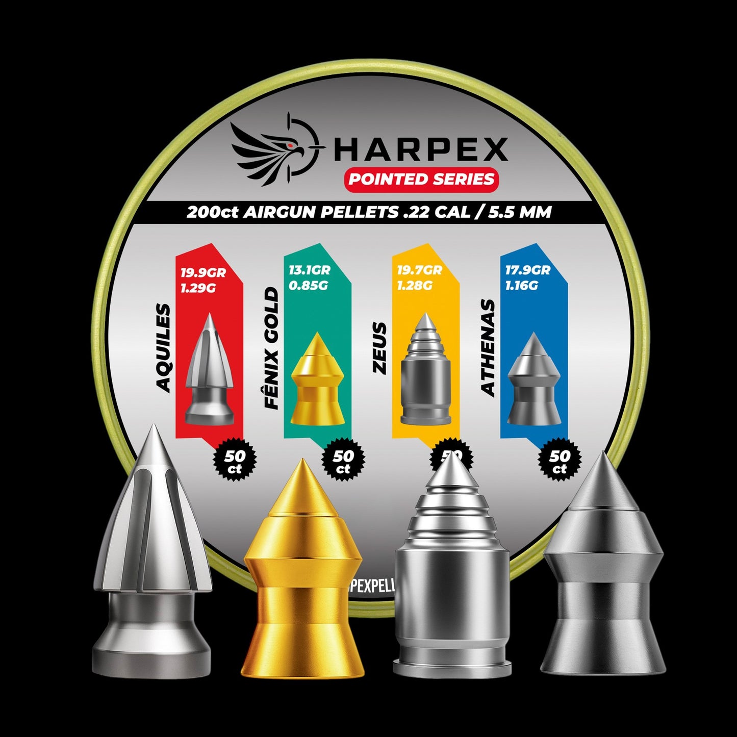 Pointed Series .22 Caliber - 200 pellets