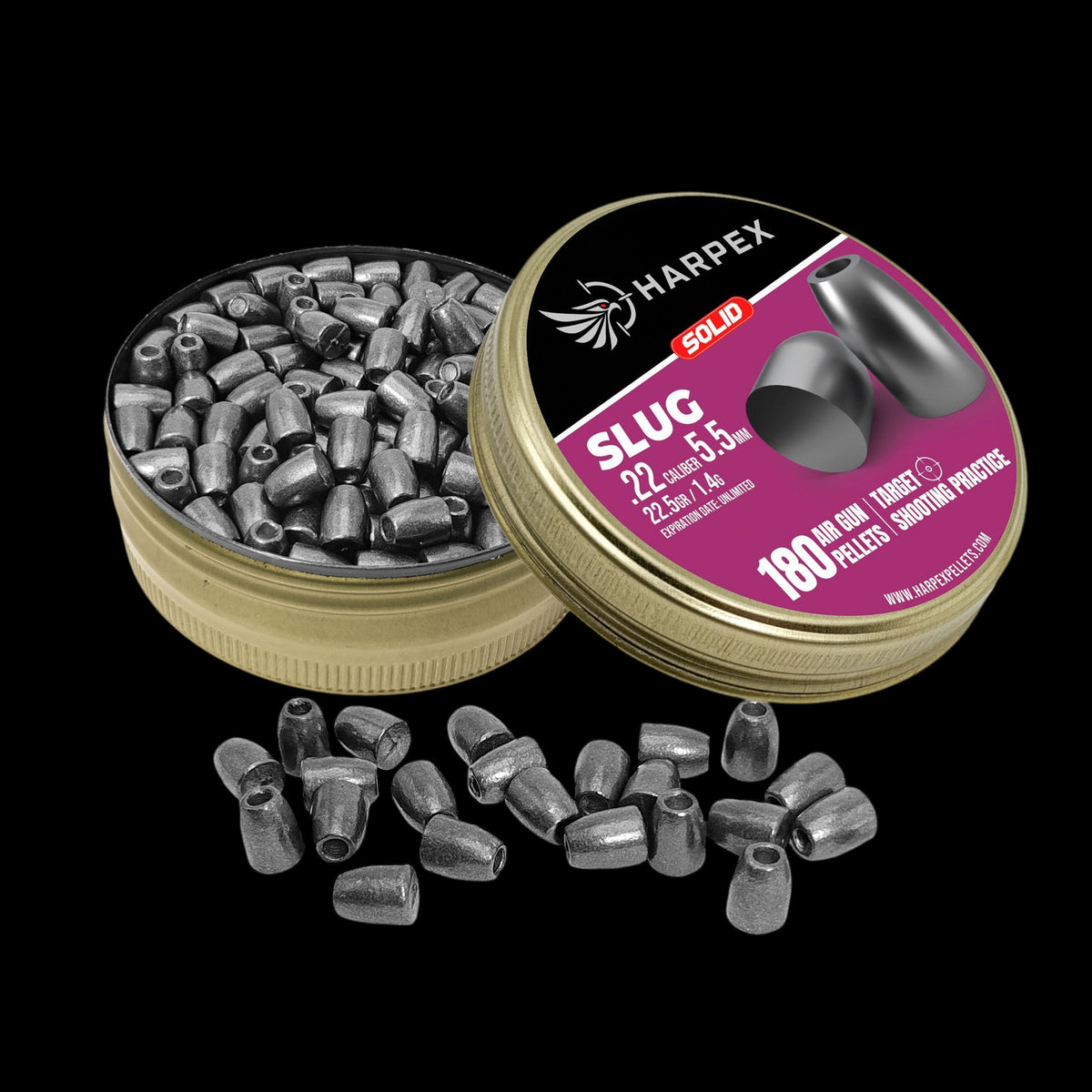 Slug Solid .22 Caliber - 180 pellets